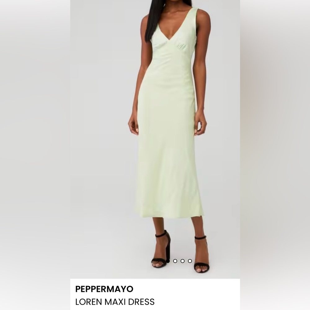 Peppermayo Green Sheath Midi Dress Sweetheart Neckline
